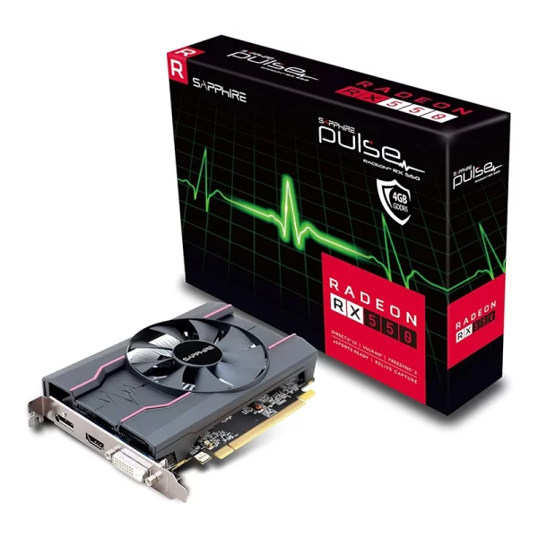 کارت گرافیک سافایر مدل PULSE AMD Radeon RX 550 GDDR5 DVI-D / DP 4G