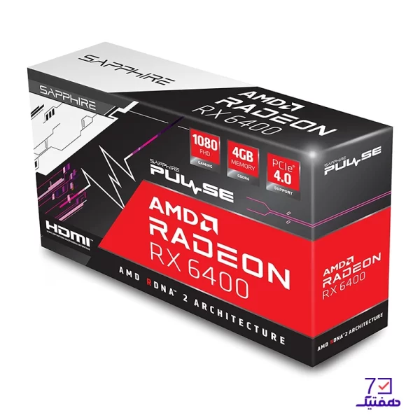 PULSE AMD Radeon RX 6400 GAMING 4GB DR6 خرید کارت گرافیک سافایر