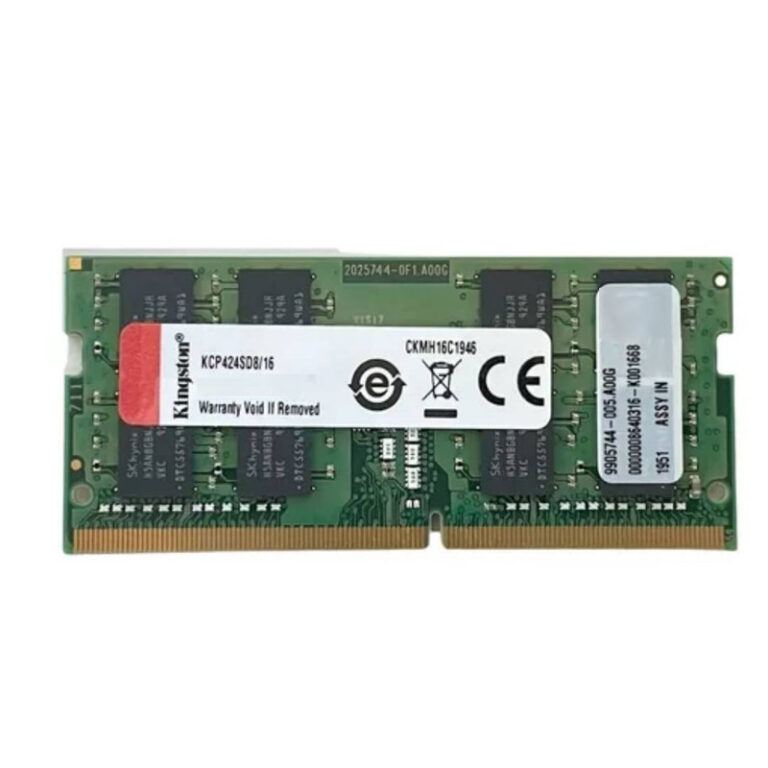 رم لپ تاپ DDR4 تك كاناله 2400 مگاهرتز کینگستون مدل KCP424SD8/16 ظرفيت 16 گيگابايت